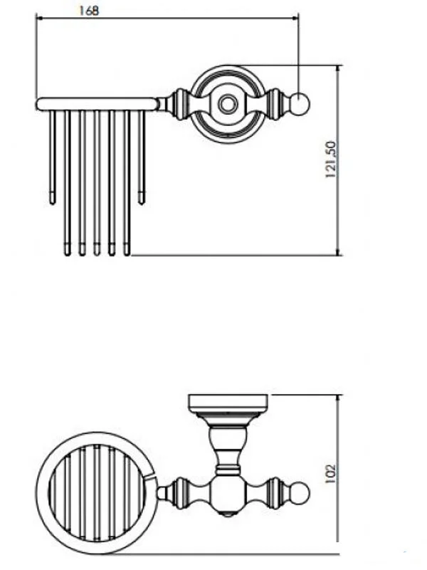 Полка Camelos Rychmond H1622 хром