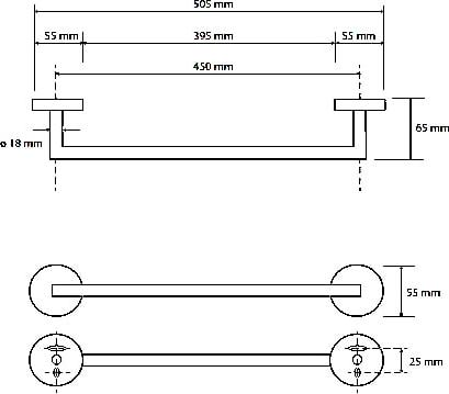 Полотенцедержатель Bemeta Graphit 156204022