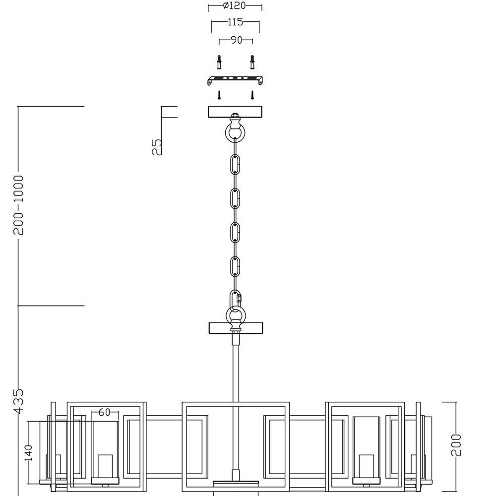 Подвесная люстра Maytoni Bowi H009PL-08G