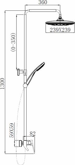 Душевая система Comforty FF071R-CCT 00-00004527, хром