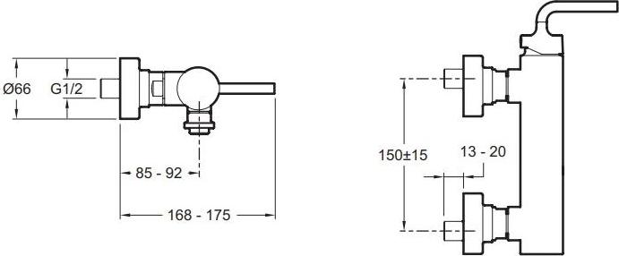 Смеситель для душа Jacob Delafon Purist E14590-4A-CPsk