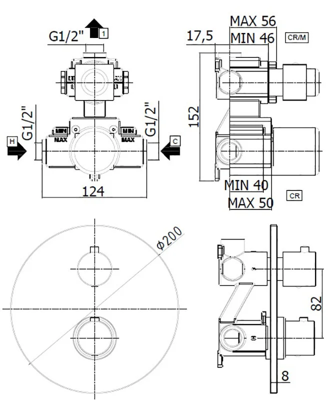 Смеситель для ванны с душем Paffoni Light LIQ013BO белый