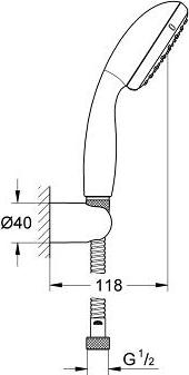 Душевой гарнитур Grohe New Tempesta Classic 2780300E