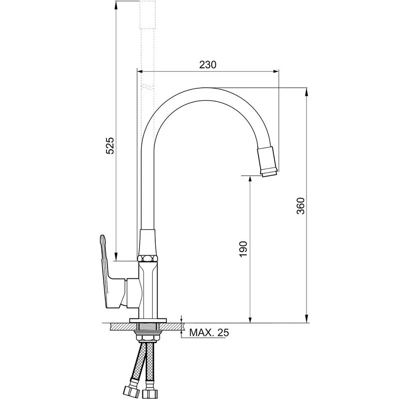 Смеситель для кухни РМС SL134GR-016F eco зеленый