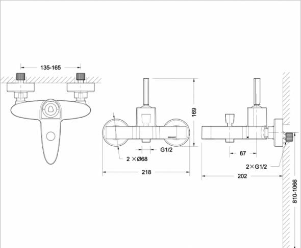 Смеситель Bravat Spring F679113C-01 для ванны