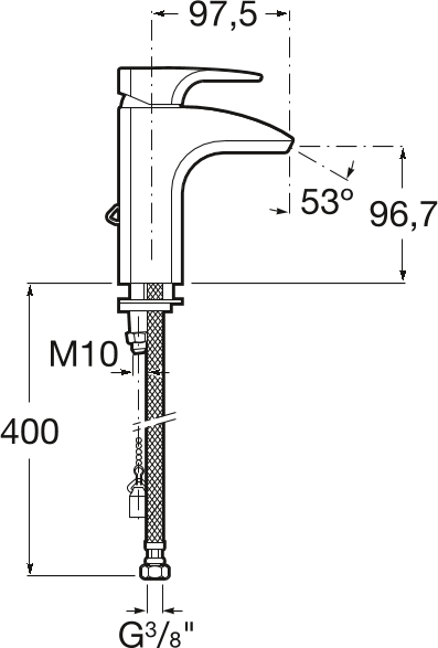 Смеситель для раковины Roca Thesis 5A3150C00