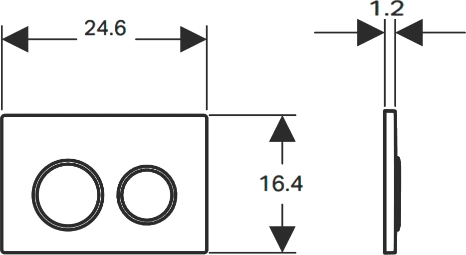 Клавиша смыва Vincea VFP-005MB, черный матовый