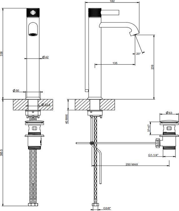 Смеситель для раковины Gessi Inciso 58003#031, хром