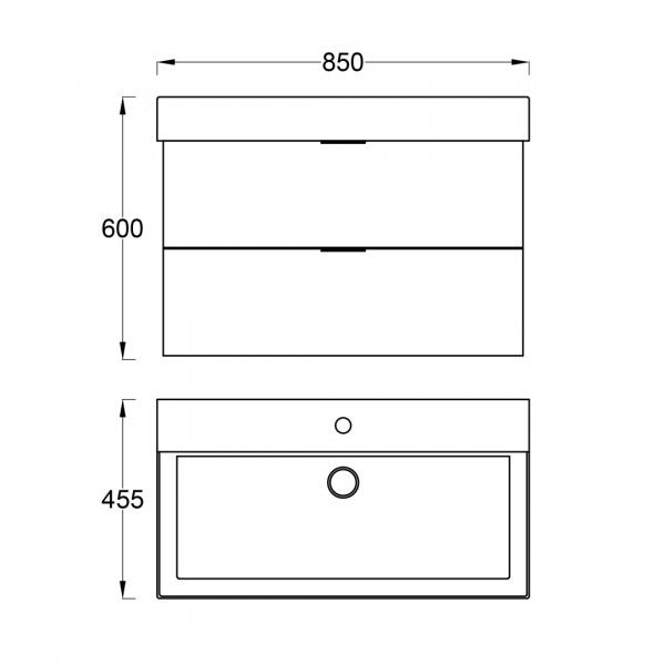 Тумба с раковиной Veedi Modern line 14000017 графит