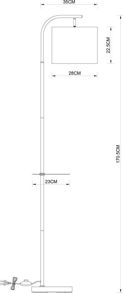 Торшер Arte Lamp Connor A4053PN-1BK