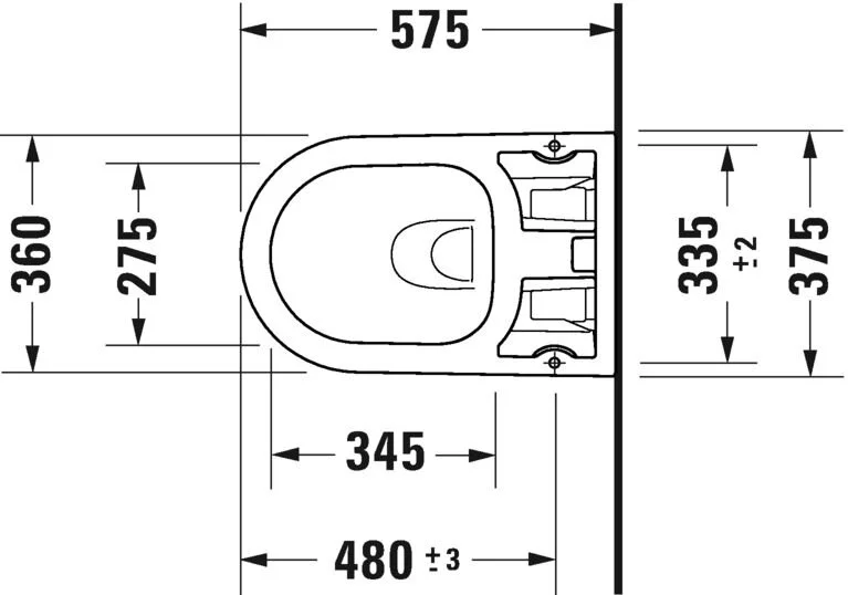 Подвесной унитаз Duravit Me by Starck Rimless 2510092000, безободковый с крышкой-биде SoftClose 612000012000320