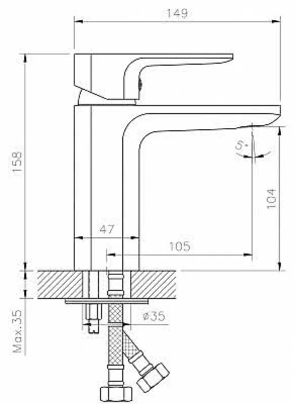 Смеситель для раковины Koller Pool Trend TR0200 хром