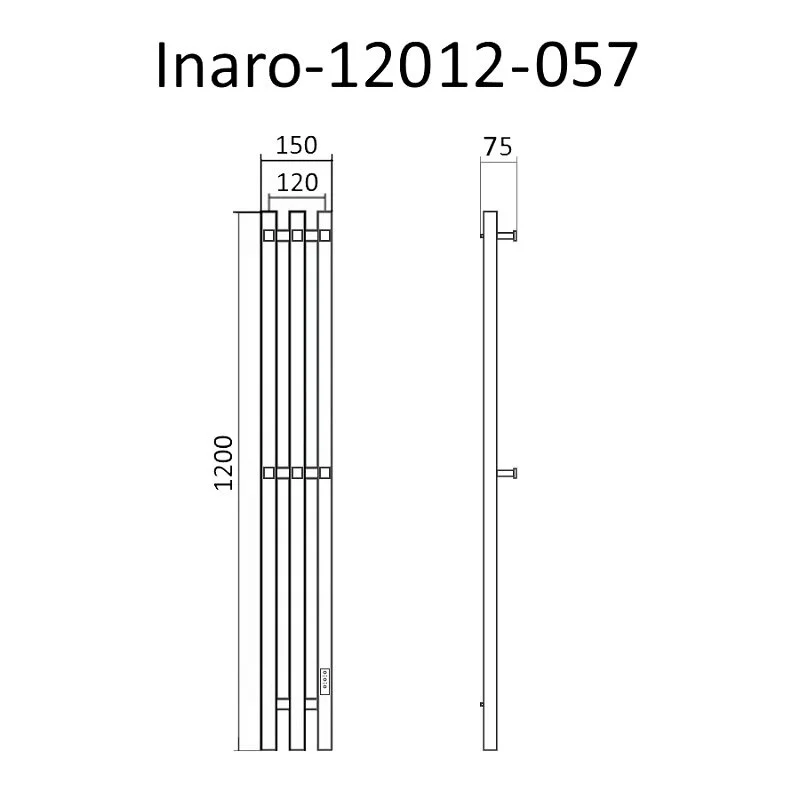 Полотенцесушитель электрический Маргроид Инаро Inaro-12012-057 хром