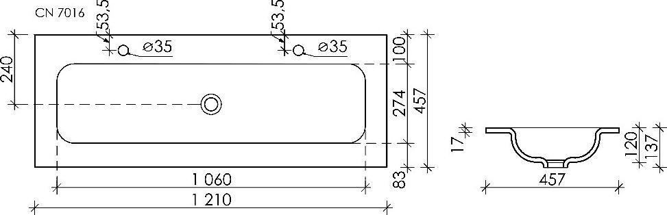 Раковина Ceramica Nova Element 121 CN7016, белый