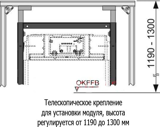 Комплект крепления для инсталляций Tece TECEprofil 9 380 001 телескопическое