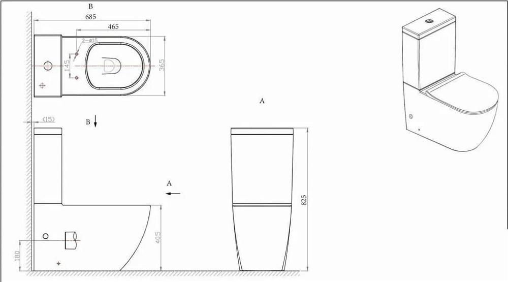 Бачок для унитаза Bravat Gina CY01008XW-PA-ENG, белый