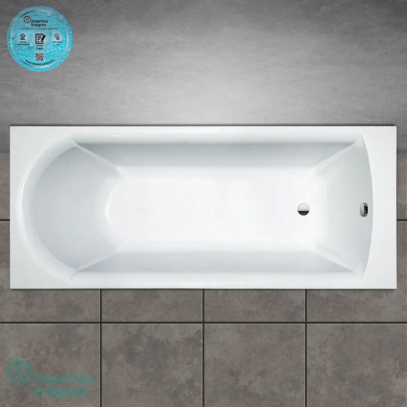 Ванна из искуственного камня Marmo Bagno MB-GL170-80 белый