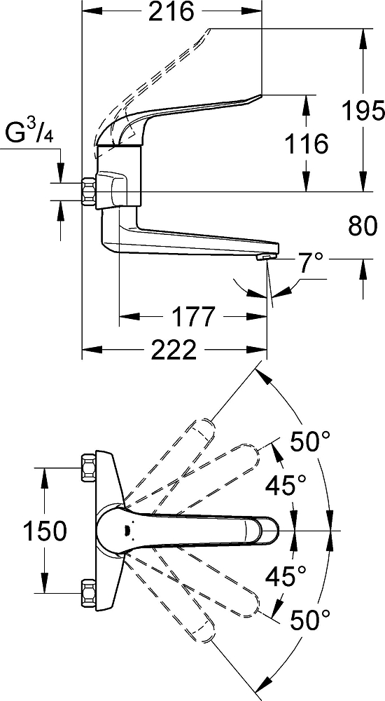 Смеситель для раковины Grohe Euroeco Special 32772000