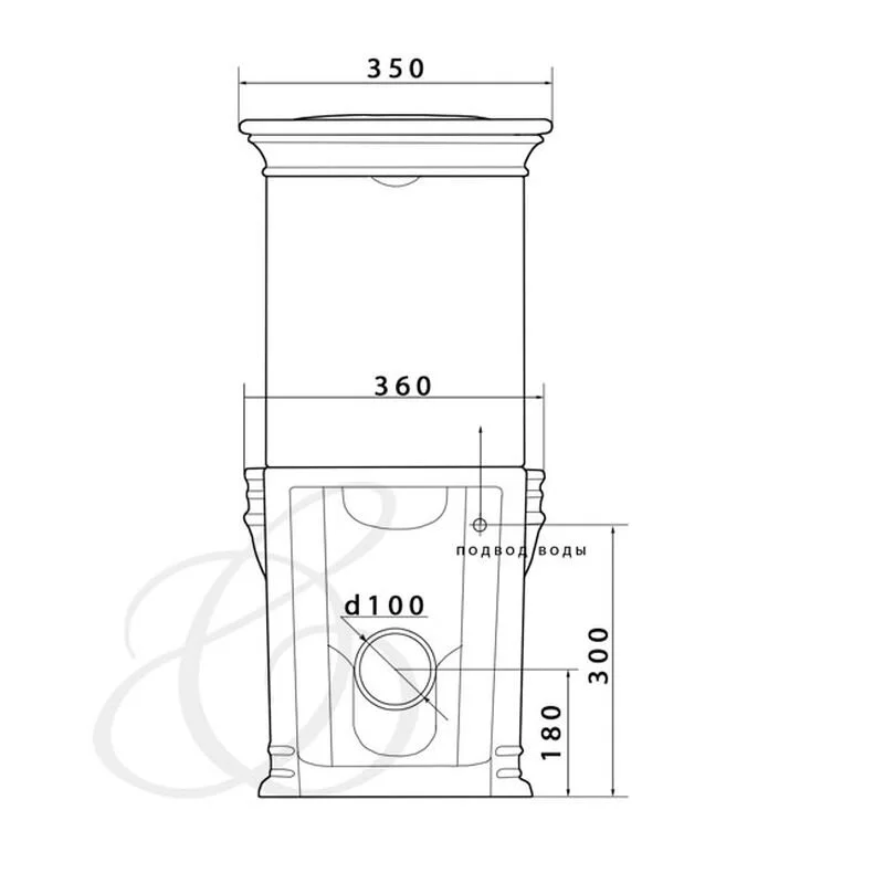 Напольный унитаз Caprigo Armonia 5813, УК037739