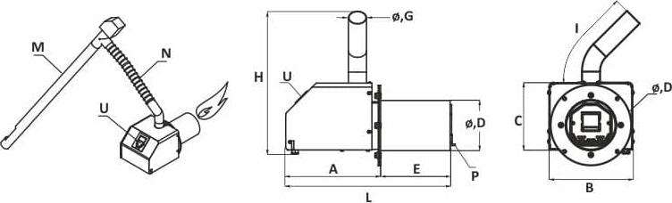 Пеллетная горелка Sunsystem Burnit PELL 35 ECO 22080000000103 (30 кВт)