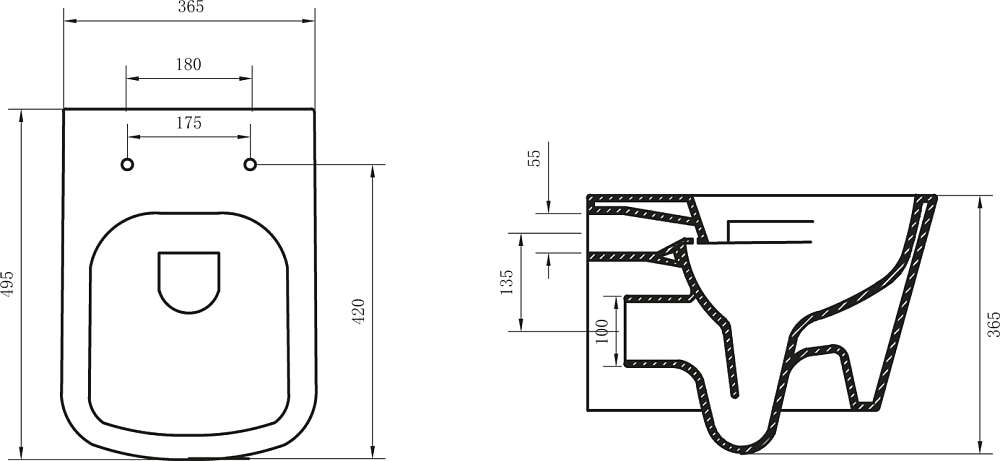 Подвесной унитаз BelBagno Albano BB120CH