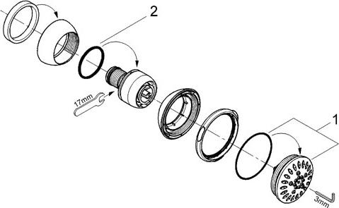 Боковой душ Grohe Movario Dual 28514000