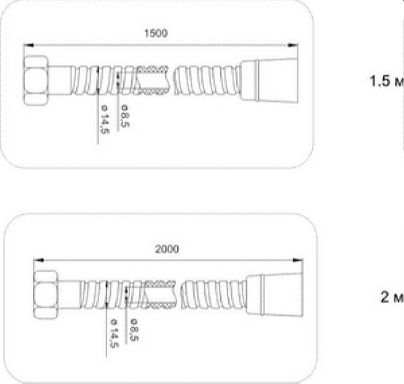 Душевой шланг Iddis Optima Home A50211 2.0 хром