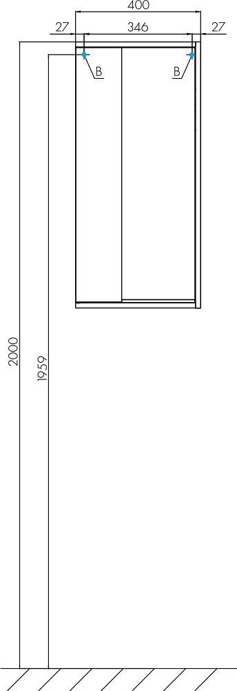 Шкаф Aquaton Бостон 40 1A239903BN010