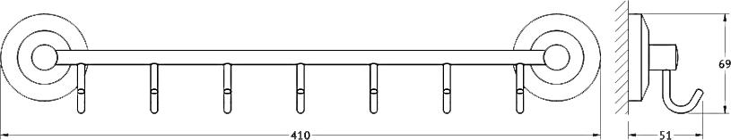 Крючок FBS Standard STA 028 на планке