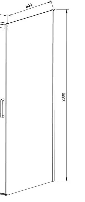 Боковая стенка Vincea Dice VSG-4D900CL 90 см, хром, стекло прозрачное