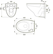 Инсталляция Grohe с унитазом Cersanit Delfi 39444000, крышка-сиденье микролифт, комплект