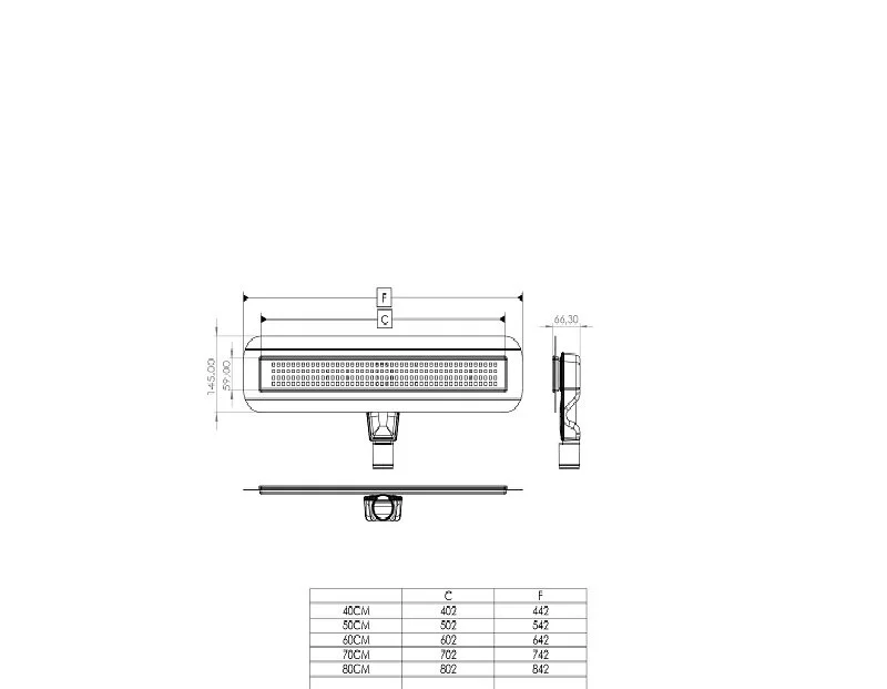 Дренажный канал Timo Basic Steel 60 см с решеткой STRIP, сталь, BSSG-60 S50Rb