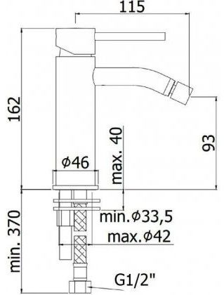 Смеситель для биде Paffoni Light LIG131NKNSP никель