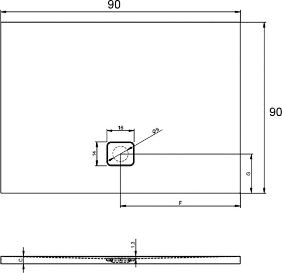 Поддон для душа Riho Basel 412 90 см