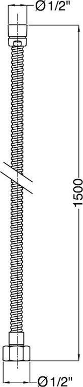 Шланг для душа 150 см Migliore Ricambi 29634, бронза