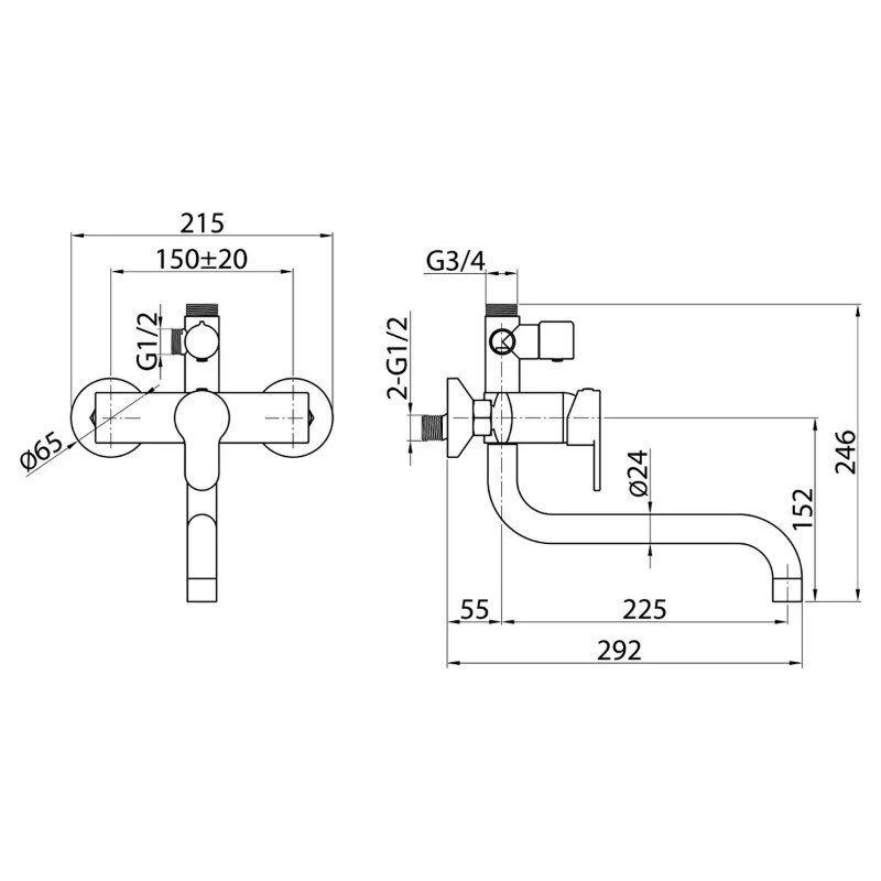 Душевая система Elghansa Shower Systems 2306683-2L (Set-32) хром