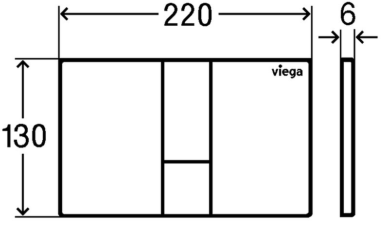 Клавиша смыва Viega Prevista Visign for Style 24 8614.1 773304, черный