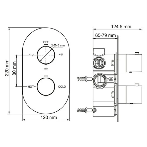 Смеситель для ванны с душем WasserKRAFT Berkel 4800 4844 хром