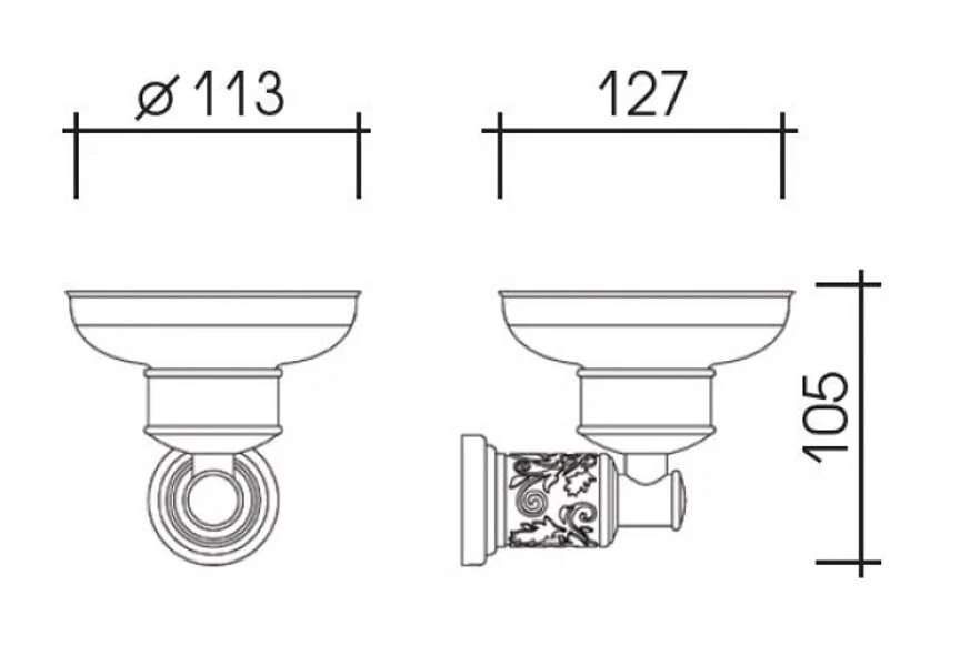 Мыльница Schein Carving 7065004 хром