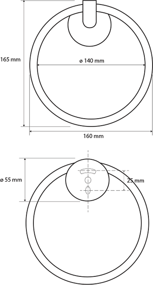 Полотенцедержатель Sapho X-Round XR409, хром