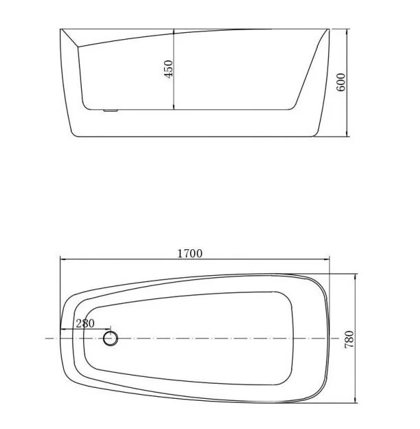 Акриловая ванна Aquanet Trend 260052 белый