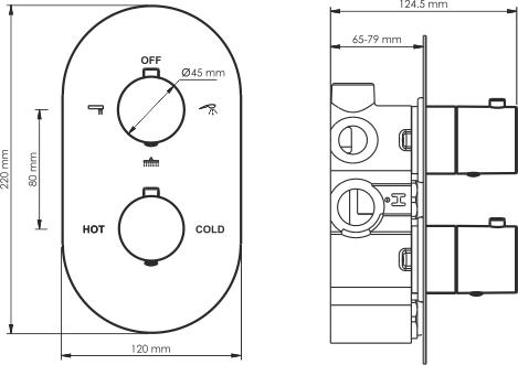 Смеситель WasserKRAFT Elbe 7444 Thermo для душа