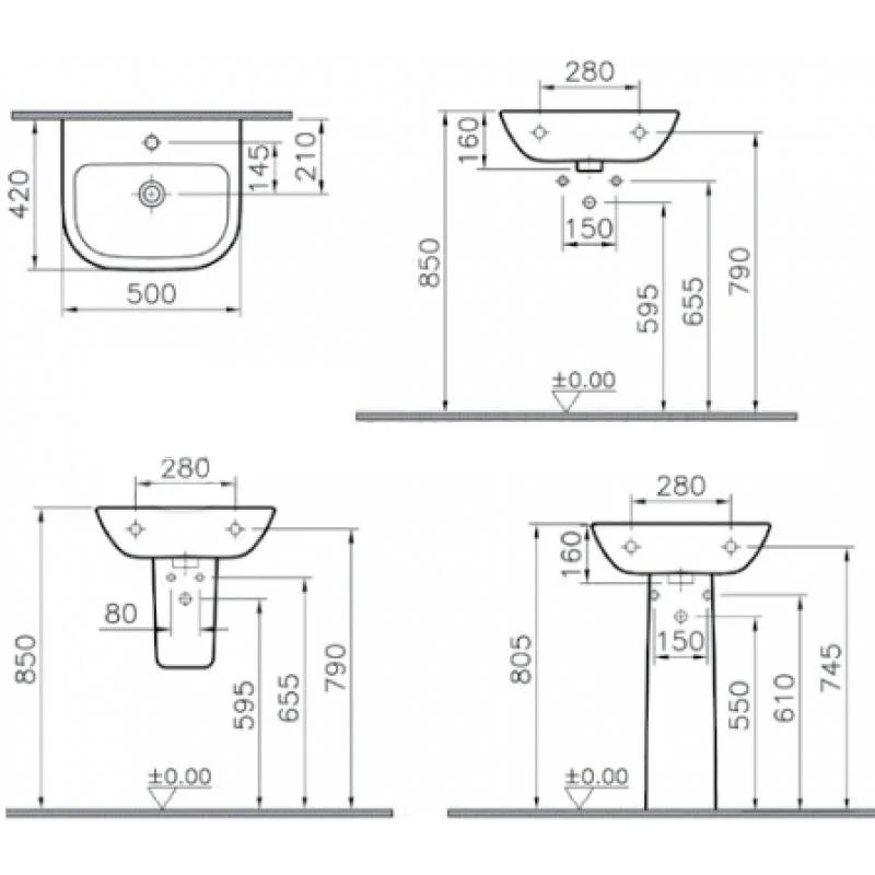 Раковина VitrA S20 5501B003-0001 белый