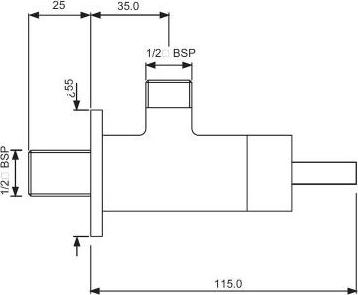 Угловой вентиль Аrtize Cellini CEL-CHR-47053 с фланцем