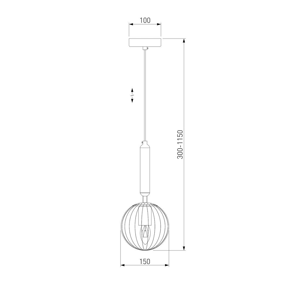 Подвесной светильник Eurosvet Joy 50208/1 янтарный