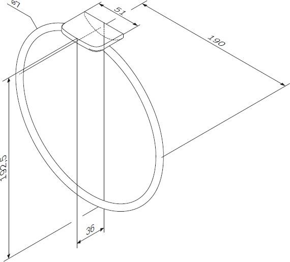 Полотенцедержатель Am.Pm Inspire 2.0 A50A34400, хром