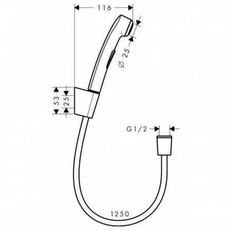 Гигиенический душ Hansgrohe 32129340 черный