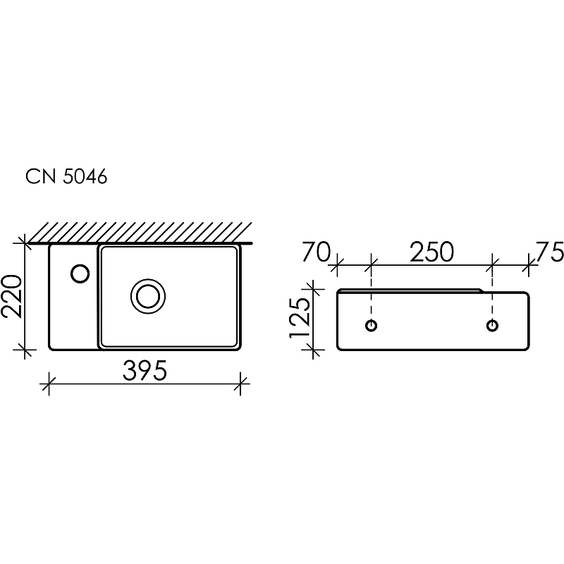 Раковина подвесная Ceramica Nova Element CN5046 белый