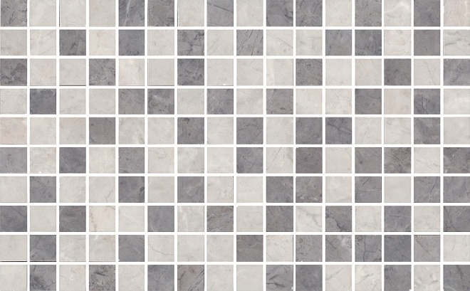 Керамическая плитка Kerama Marazzi MM6268B Декор Мармион серый мозаичный глянцевый 25х40