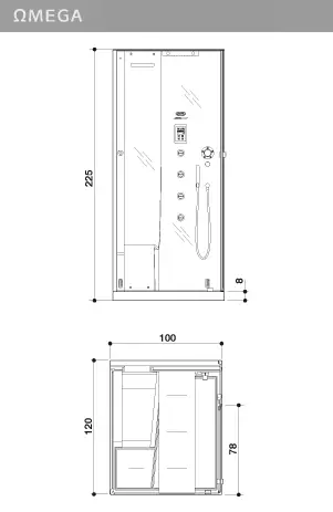 Душевая кабина Jacuzzi Omega 9547-10819 Sx